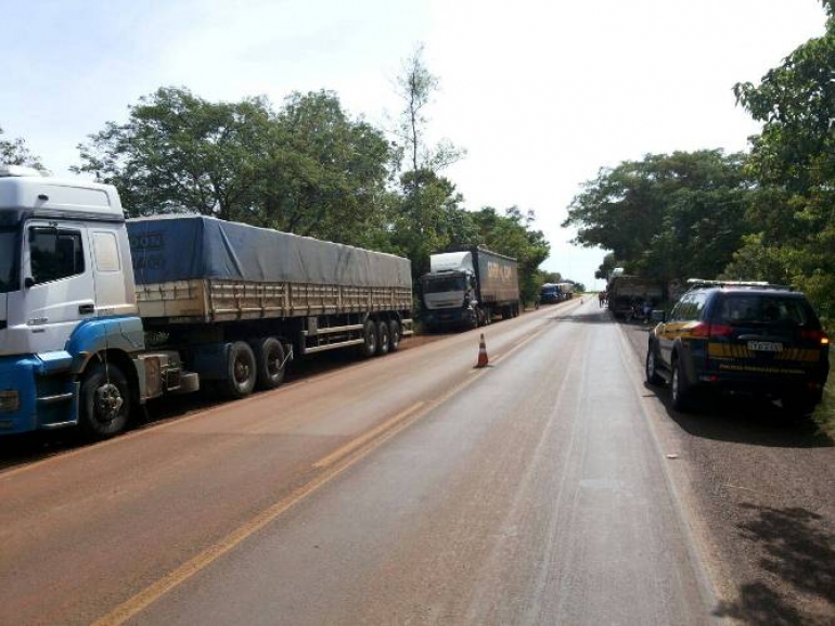 Novos protestos de caminhoneiros são realizados em São Borja