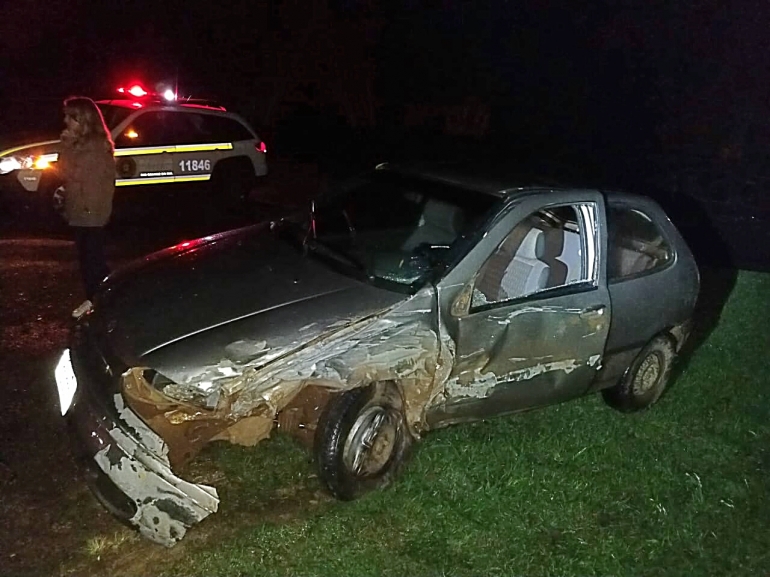 Colisão frontal em Itaqui causa lesões em condutor