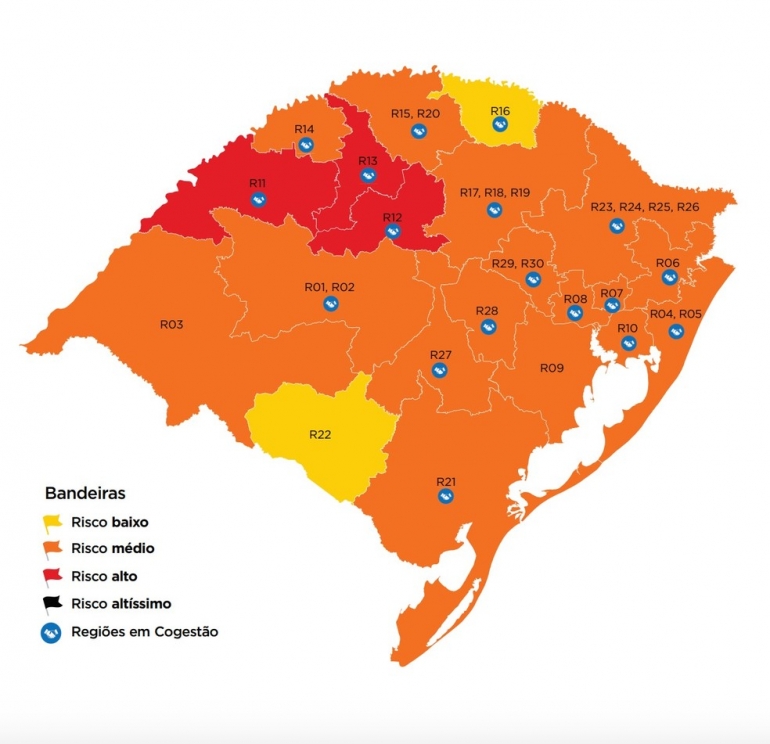 Em bandeira vermelha, região de Santo Ângelo protocola pedido de reconsideração