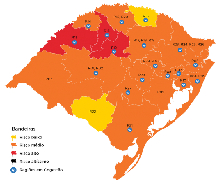 Região de Santo Ângelo permanece em bandeira vermelha