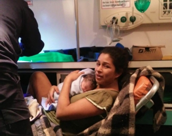 Bebê apressado nasce dentro da viatura de resgate da Corporação dos Bombeiros em São Borja